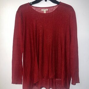 Eileen Fisher Organic Linen Crepe Knit Sweater petite small